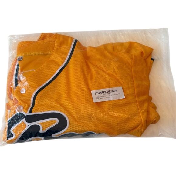 Yellow Baseball Jersey with Black Lettering - Picture 7 of 7